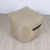 Pouf carré square tweed Marie Dooley Maison