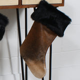 cow skin christmas socks by Marie Dooley